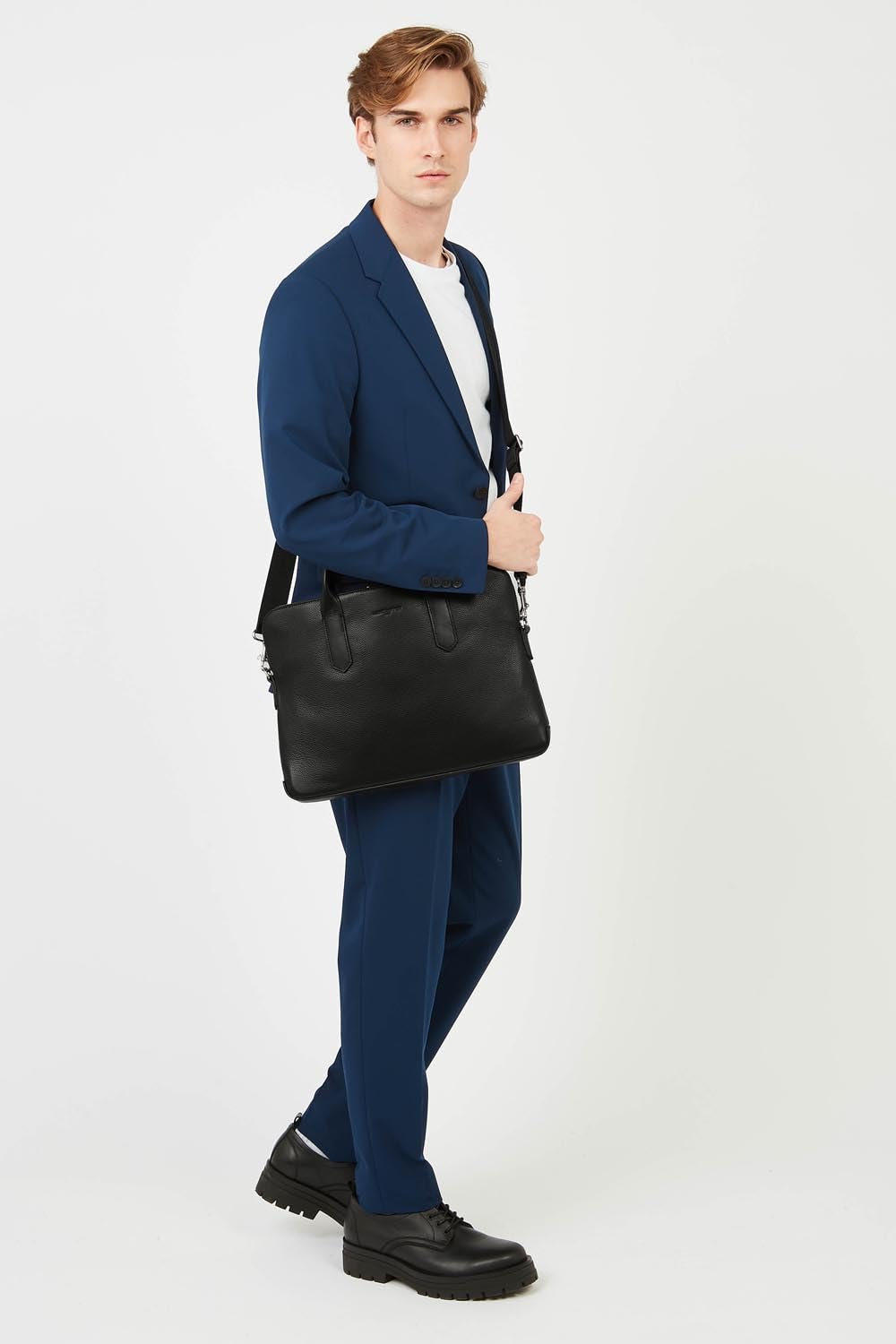 LANCASTER | Milano Gentlemen - Porte documents Cuir de Vachette Grainé Noir
