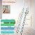 TECHTONGDA Pull Down Attic Loft Ladder Stairs Side-Mounted Loft Wall Folding Stairs Attic Steps 9.18ft 11 Steps Alloy Attic Access Ladder Frame Size 27.5 x 35.4 Inch Blue Pulldown Attic Stairs