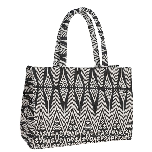 Image of LX LEKHX Women's Tote Bags Handbags Office College And Party (Multicolor-Black Shadee)