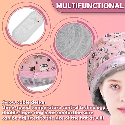 Calor para condicionamento profundo, tratamento de óleo, calor elétrico, vaporizador de cabelo, cont