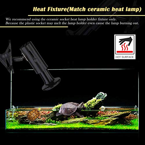 WUHOSTAM 50W 2 Pack Ceramic Heat Lamp,Black Infrared Bulb Emitter Lamp for Pet Coop Heater Reptile Chicken Lizard Turtle… - Image 8