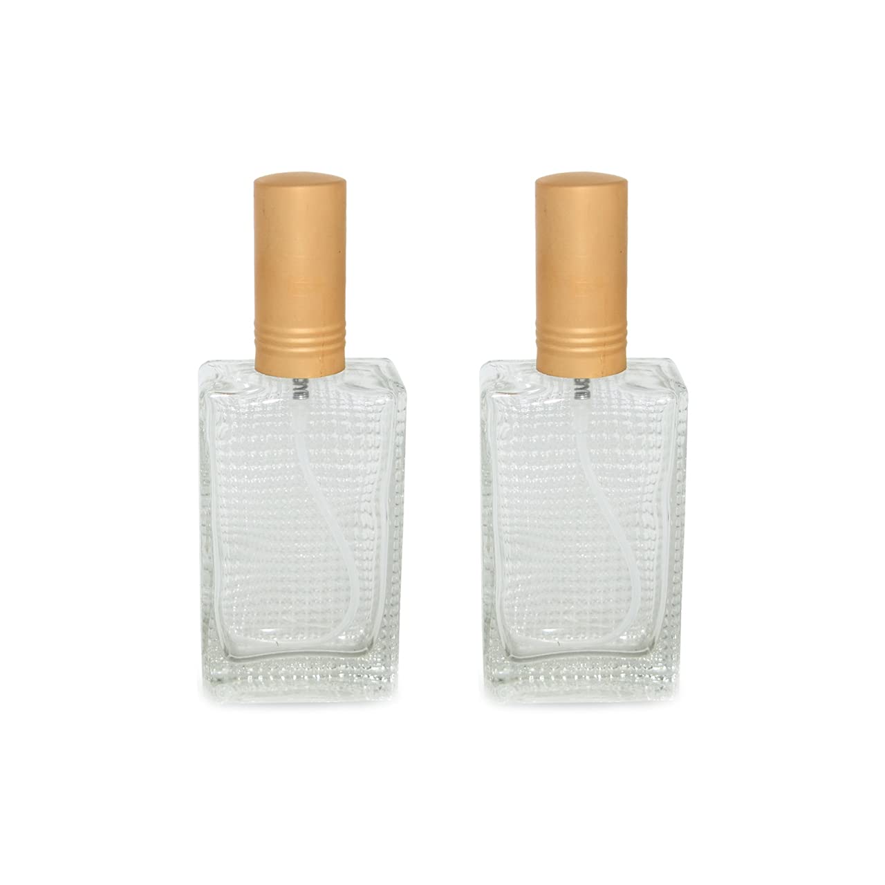 Hunky Dory 50ml Empty Refillable Glass Bottle with Spray Pump and With Double Cap for For DIY Perfume, Essential Oils, Blends, Rose Water(Pack of 2)-image-35
