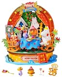 Rolife Snorkmaidens Gartenparty DIY Miniaturhaus Bausatz, Holz Puppenhaus, Anfängerfreundliches DIY Geschenk für Weihnachten, Stressabbau Bastelset für Erwachsene und Jugendliche, 1,5 Stunden