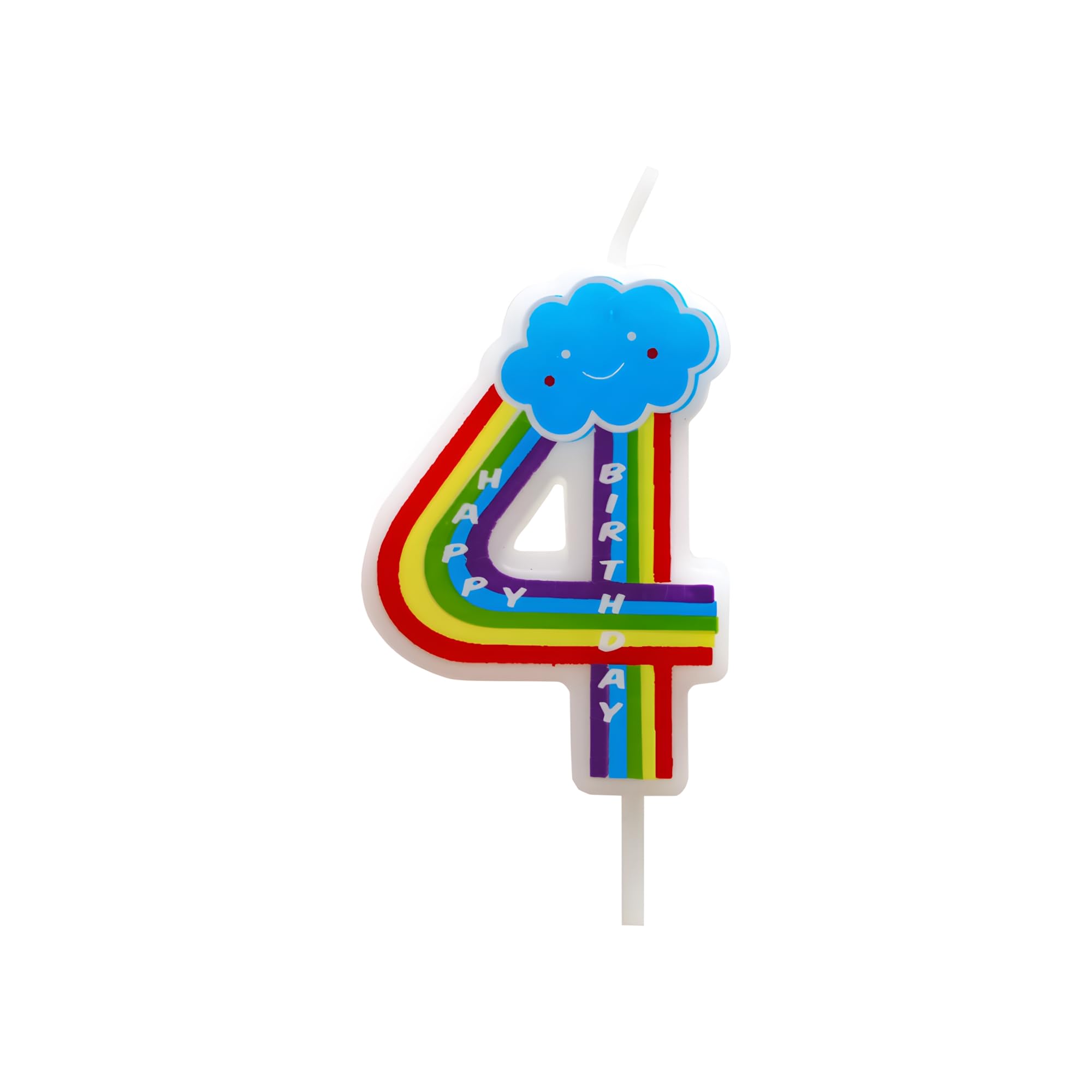 Juzfun Birthday Candles for Kids Number 4 Unicorn Cake Topper Decoration Fourth Wedding Anniversary Celebration Size - Height 5 CM x Width 3 CM