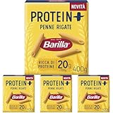 Barilla Pasta Penne Protein+, Pasta Proteica di Semola di Grano Duro con Proteine di Piselli, 400 g (Confezione da 4)