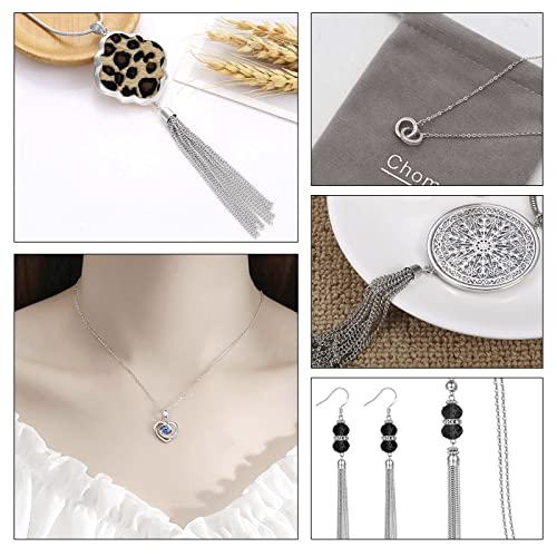 Miniatura 6 de Ph Pandahall Cadenas De Plata De Acero Inoxidable De 25m, Cadena De Collar De 4mm, Cadenas De Joyería, Cadenas De Artesanía, Cadenas De Bordillo Para Pulseras, Fabricación De Joyería, Manualidades Diy
