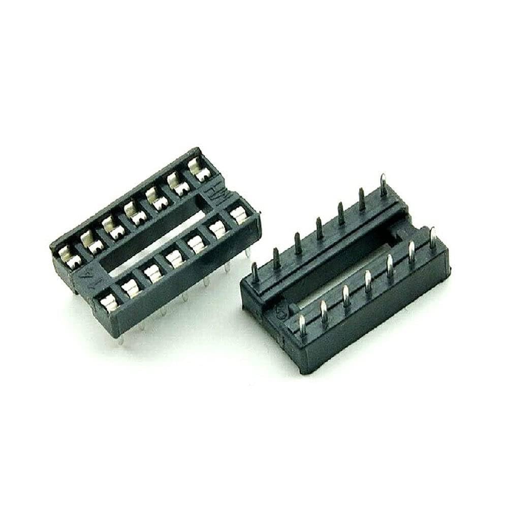Generic 100pcs 14 Pin DIP SIP IC Sockets Adaptor Solder Type, WYC_DJFF_10339