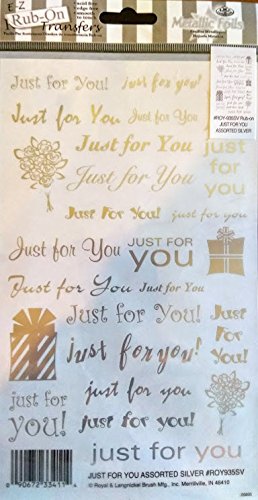 Just For You E-Z Rub-On Transfers Silver