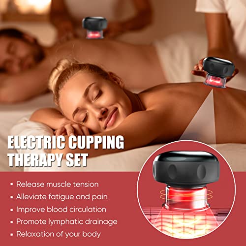 Vifycim Electric Cupping Therapy Set, Smart Gua Sha Tool Cupping Therapy Massager, 12 Level Heating & Suction, Reduce Fatigue & Pain Improve Overall Health #TOP2