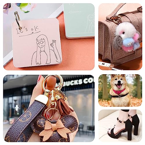 Image of CooBigo 3 /4 Inch Trigger Spring O Rings, Metal Round Carabiner Clip Snap Hook, Keyring Buckles for Replacement Purse Strap, Paracord Lanyard , Keychain Rings Hardware DIY Crafts Making 10Pcs Black