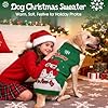 IECOii Christmas Dog Sweater for Large Dogs Girl Boy, XXXL Dog Christmas Sweater with Leash Hole, Xmas Pet Turtleneck for Festive, Holiday Snowman Snowflake Pattern for Christmas Photos, Green, 3XL #4