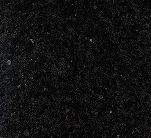 Deep Black And Spark Blue Dot Granite Flooring Bathroom Wall Backsplash Entrance Foyer Fireplace Kitchen Countertops - 12 X 12 Polished Tile #TOP1