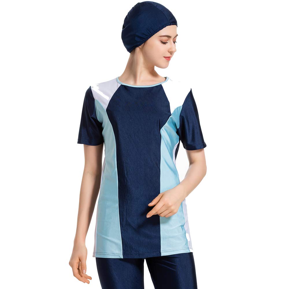 Costumi da Bagno Musulmani Costumi islamici Costume da Surf Uomo Musulmano Manica Corta Costume da Bagno Burkini