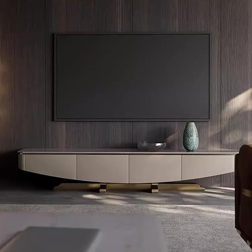 Miniatura 5 de TV Stand for Bedroom Marble Slate Countertop TV Cabinet Living Room Media Entertainment Center Home Audio-Visual Storage(240 * 40 * 40cm)