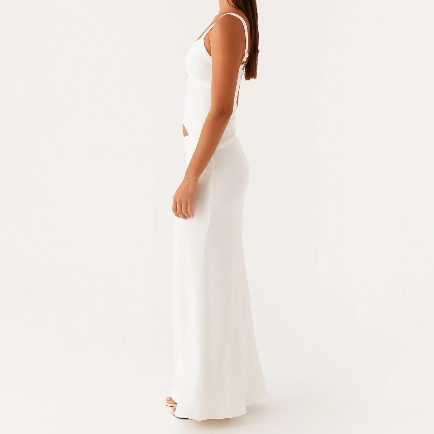 Women Slip Cut Out Dress Spaghetti Strap Sleeveless Backless Bodycon Long Dresses for Party Club - Image 6