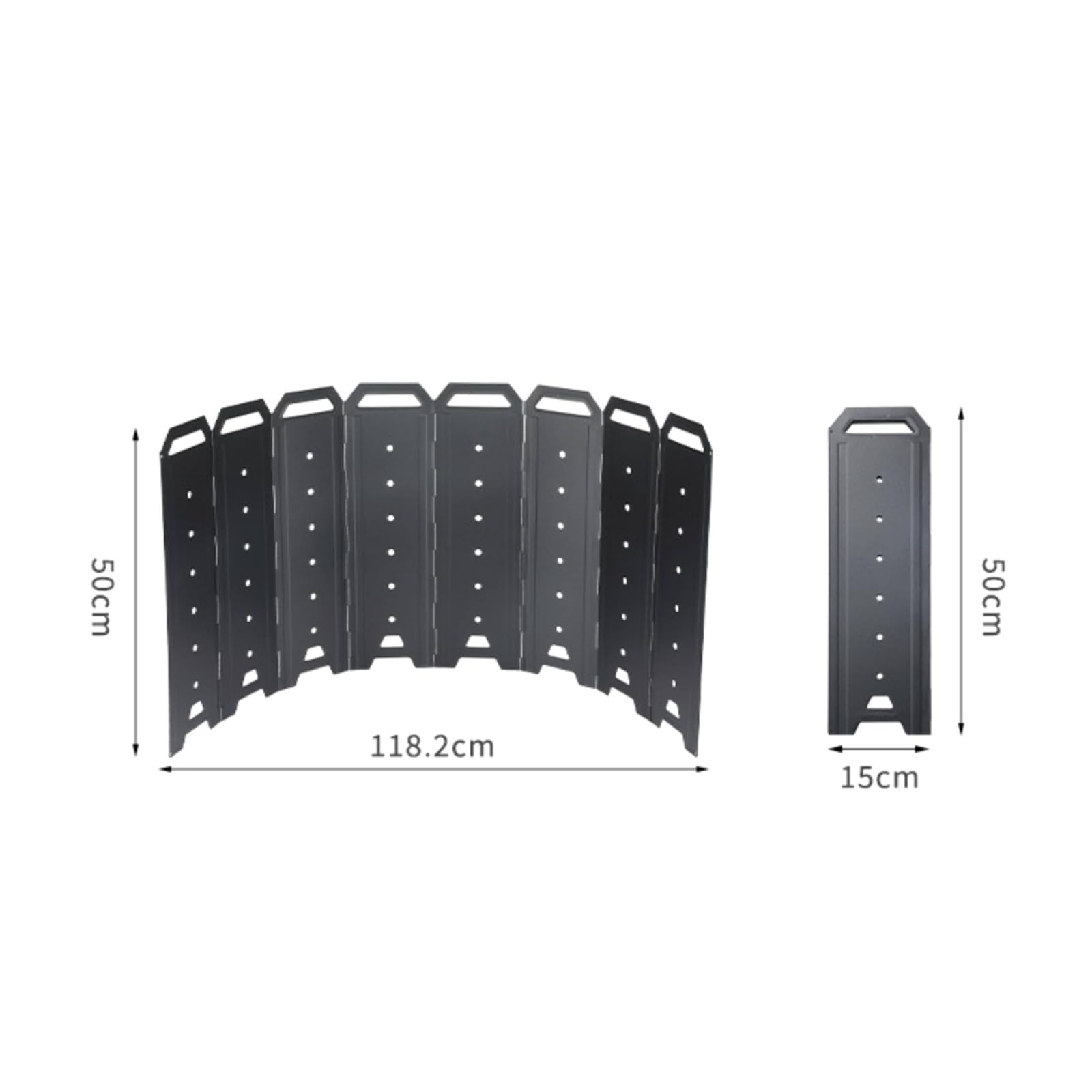 rockible Paravento Braciere Ferro Metallo Resistente Al Calore Schermo Frangivento, Paravento In Ferro Alto 50 Cm