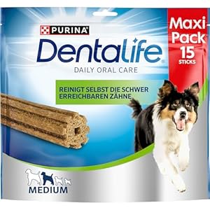 Purina Dentalife Zahnpflege-Snacks Medium Maxipack 15 Stück