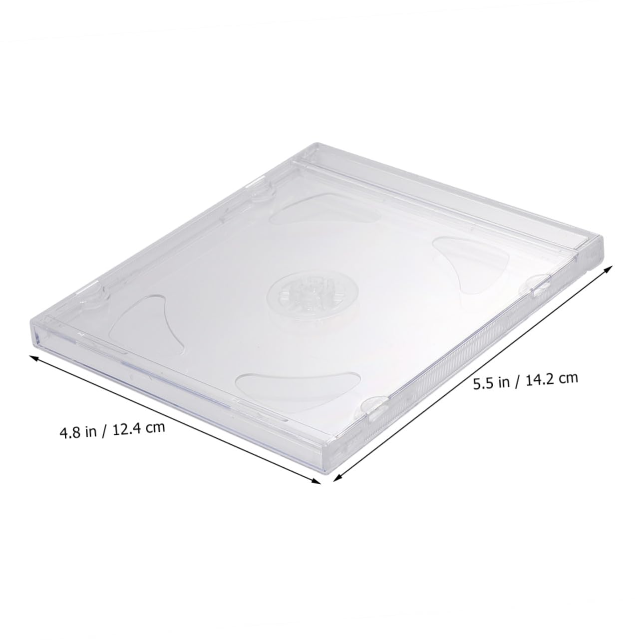 Toyvian Custodia CD Trasparente Rigida in Plastica, 10 Pezzi, Doppia | Formato Portatile, Capienza per 2 Dischi, per Mixtape e Wedding Videos
