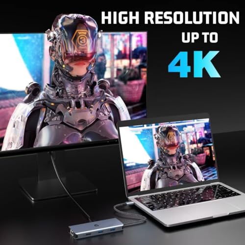 Hub USB C pour connecter un Chromebook sur deux écrans 4K - 2