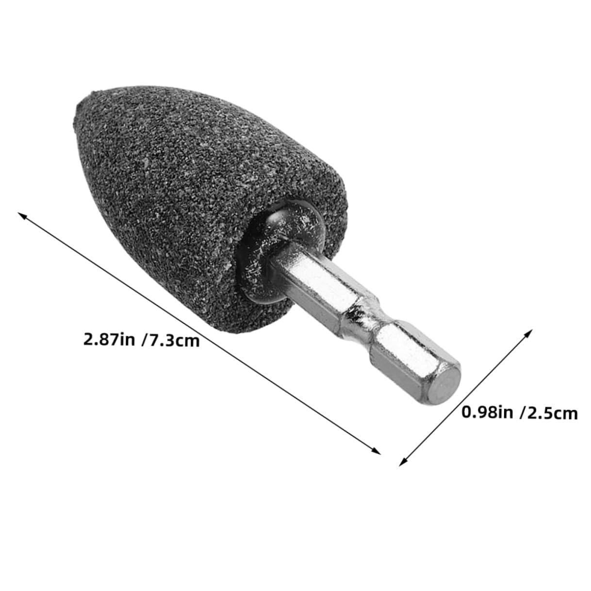 10pcs Conical Grinding Stones with Hex Shank for Metal Brass