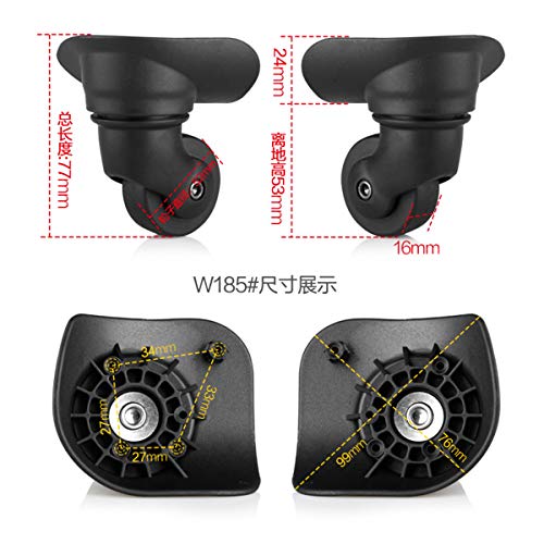 Trunk Wheels,Luggage Wheels Replacement, 360 Degree Swivel Luggage Mute Wheel Suitcase Replacement Repair Wheels Parts Spinner (W185#)2