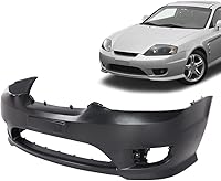 Vista 5 de CHEDA Cubierta de parachoques delantero con orificios para lámpara antiniebla imprimada compatible con Hyundai Tiburon 2005-2006 865112C500 HY1000153