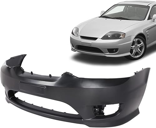 Miniatura 5 de CHEDA Cubierta de parachoques delantero con orificios para lámpara antiniebla imprimada compatible con Hyundai Tiburon 2005-2006 865112C500 HY1000153