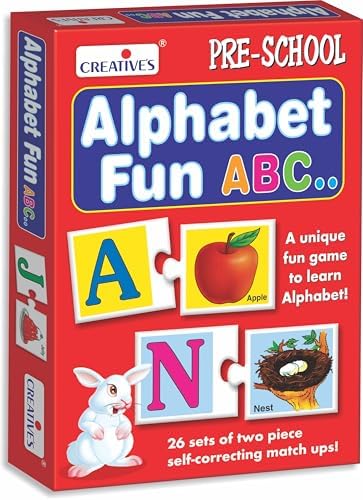 Creative's Alphabet Fun ABC | Early Learning Educational Puzzles | Eye-Hand Coordination Puzzles for Girls & Boys Fun with Learning Games | Alphabet Puzzle | Educational Gift for Kids 3 & Up