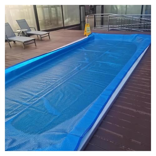 Cubierta de burbujas para piscina, manta solar para aislamiento térmico, lona rectangular de retención de calor para piscinas sobre el suelo y enterradas