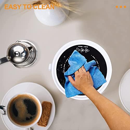 Electric Mini Stove, Portable 7" Hot Plate 800W Electric Ceramic Stove for Boiling Water, Making Tea And Coffee,White