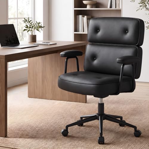 OLIXIS Ergonomic Home Office Desk Chair, PU Leather Computer Chair