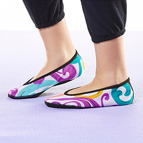 Women's Ballet Flats Fuzzies Slipper, Swirl, X-Large4