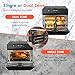 24Qt Dual Zone Air Fryer Oven with Rotisserie, Extra Large Double Air Fryers Mini Oven Digital 1800W 10 in 1 Airfryer Countertop Convection Toaster Oven Combo, Stainless Steel Inner, 360° Even Heating