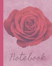 Notebook: Simple Design Journal for Men And Women - College Ruled Composition Notebook in Pink Color with Rose Design Cover (8"x10", 120 Pages): ... and to-do list. Perfect gift for all age