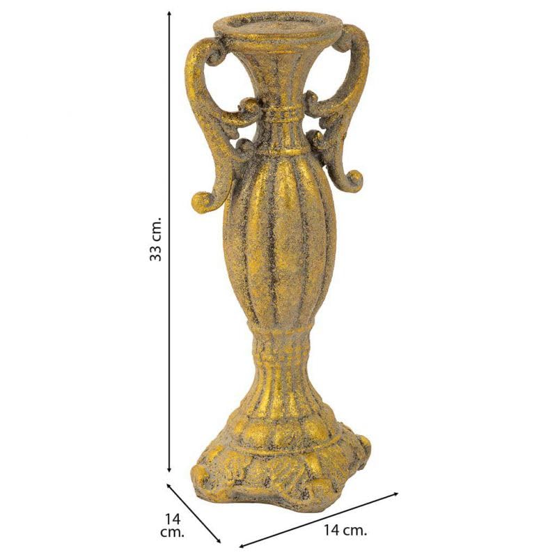 Candelabra De Resin Dorado, Multicolour - Image 3