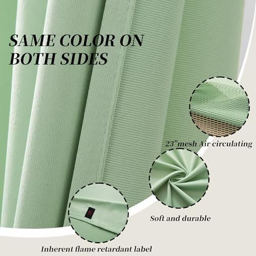 Image of Cniuyhi Inherent Flame Retardant Hospital Curtains, Cubicle Medical Grommet Curtains for Room Divider, School Nursery, Hospital(1 Panel, Green, 5x8ft)