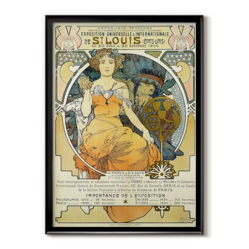 Alphonse Mucha | Exposition Universelle | Black Framed Art Print | GAL101