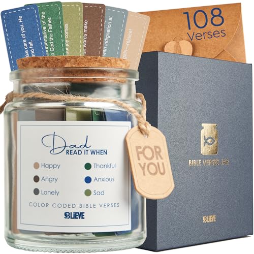 BLIEVE Read Me When Bible Verse Jar, Fathers Day Gift For Dad, Graduations Gifts For Him, Birthday Gift for Men, Christian Gifts