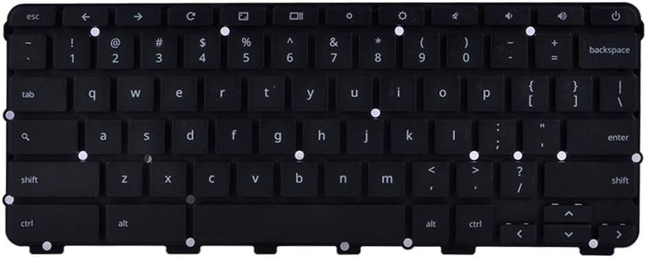 Replacement Keyboard Without Frame for Lenovo Chromebook N22 N22-20 Series Black US Layout, Compatible Part Number AEZRFR00110 NKI111303T 6450C9EAK201