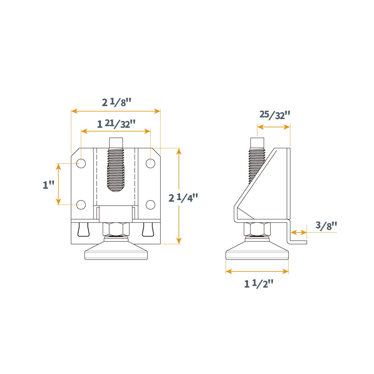 Buy POWERTEC 71136 Heavy Duty Leg Leveler Kit 4 Pack Leveler Legs with Installation Screws