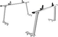 Rockland Adjustable Aluminum Truck Ladder Rack 800 lbs Capacity, No-Drill C-Clamps, Fits 45-66" Truck Beds