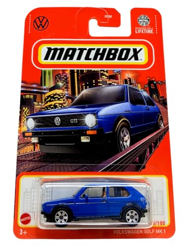 Mattel - Car Volkswagen Golf MK 1 Blue 1974 Metal 1 Count Child Unisex
