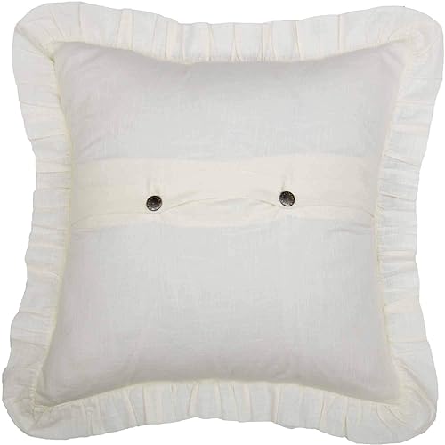 Miniatura 4 de Kathryn - Funda de almohada, 20 x 20 pulgadas, tela texturizada de aspecto de lino blanco suave con microvolantes en forma de diamante, granja