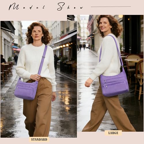Image of VOLGANIK ROCK RFID Purses for Women Fabric Nylon Multi Pocket Crossbody Bag Ladies Travel Handbag