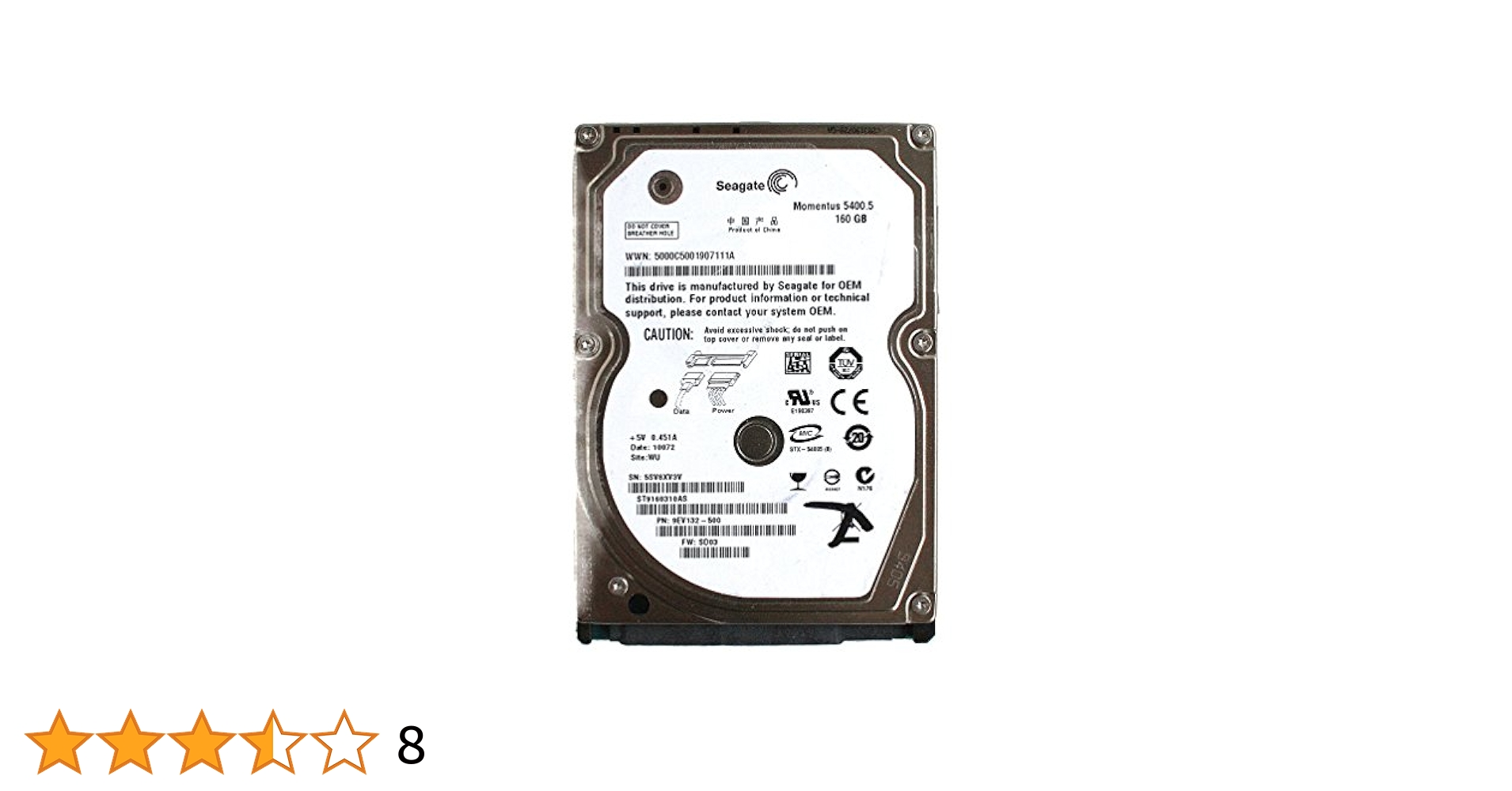 Amazon.com: Seagate Momentus 160 GB SATA 2.5 Inch 5400 RPM
