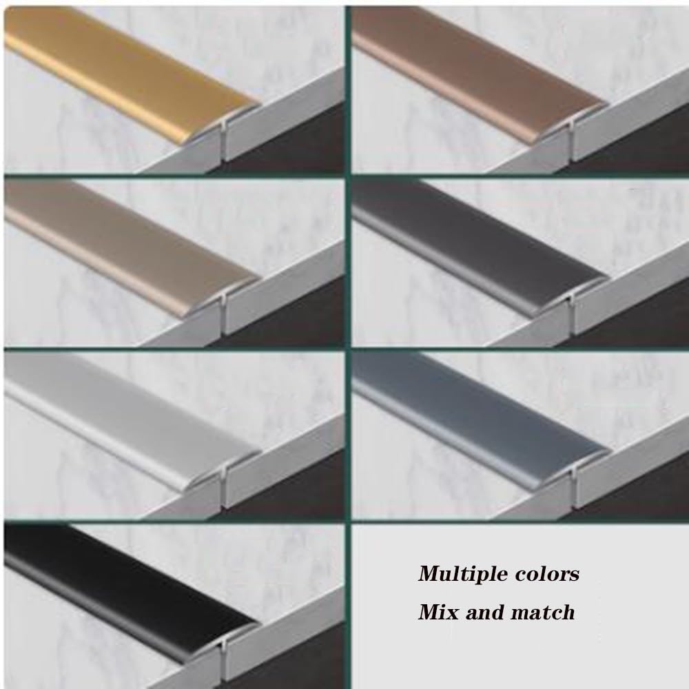 Striscia di transizione del pavimento da 35,4 pollici soglia for modanatura a T Copertura in alluminio for unire gli spazi vuoti del pavimento in piastrelle di moquette(Titanium,33mm/1.3in)