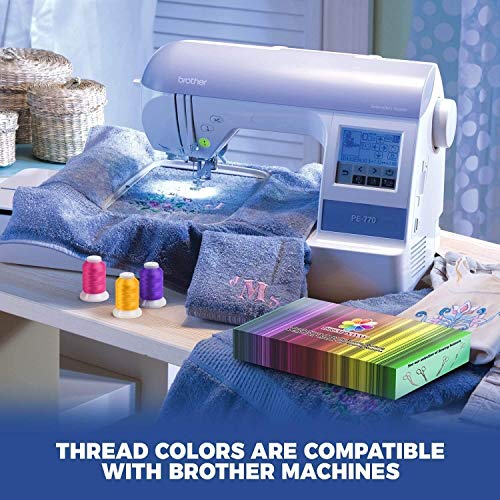 40 Colors Polyester Embroidery Machine Thread Kit For Brother Babylock Janome Singer Pfaff Husqvarna Bernina Embroidery And Sewing Machines 40 Wt 500M (550Yards) #TOP6