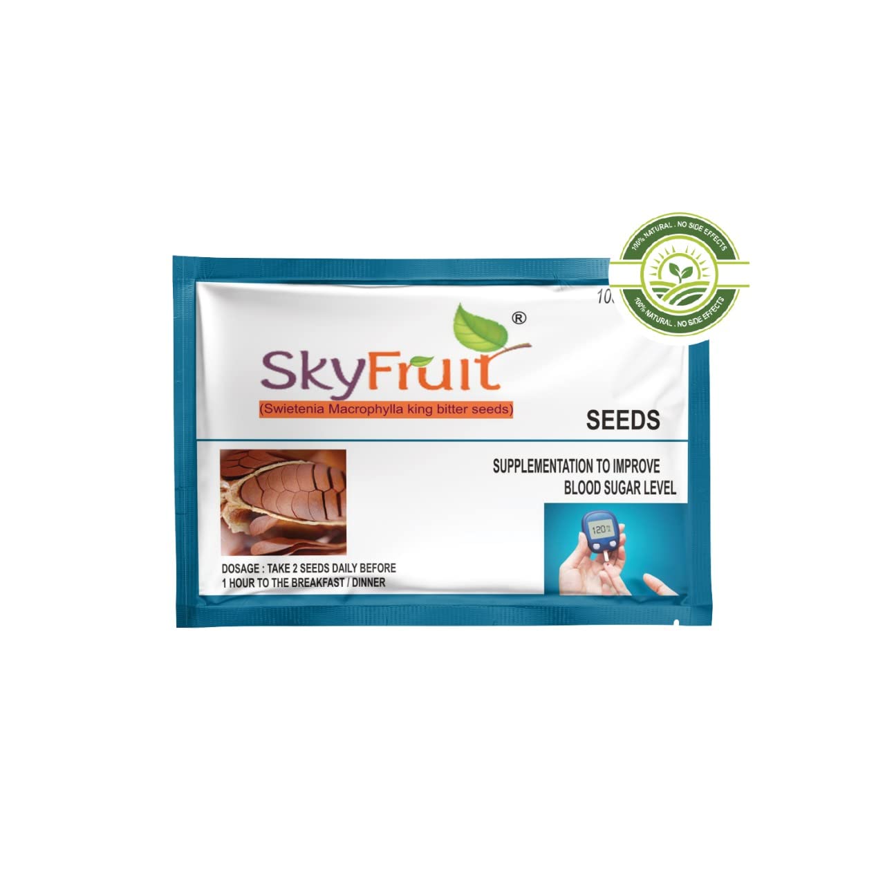 Sky Fruit Kadwa Badam | Bitter Almonds | Machine Cleaned & Hygienically Packed Unpeeled Seeds | Set of 6 Packs (215 Seeds)