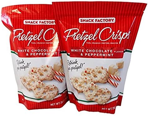 Snack Factory Pretzel Crisps, Peppermint, Chocolate/White chocolate, 20 Ounce