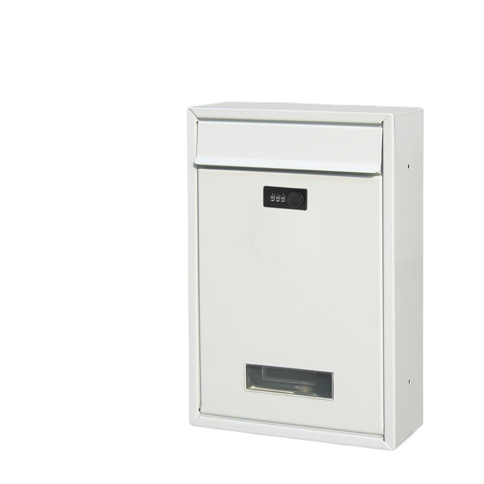 Post Box Metal Wall Mounted Mailbox Postbox Coded Lock Box Hanging with Combination Mail for External Indoor Door